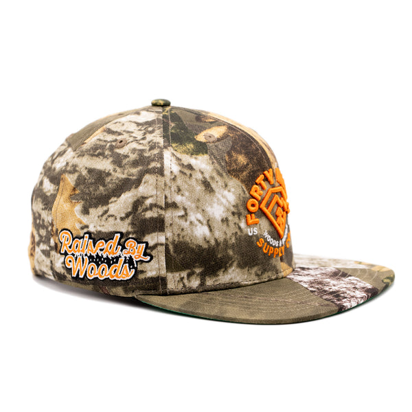 Raised By Woods Real Tree Camo Snapback Hat