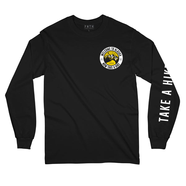 Take A Hike Long Sleeve Black T-Shirt