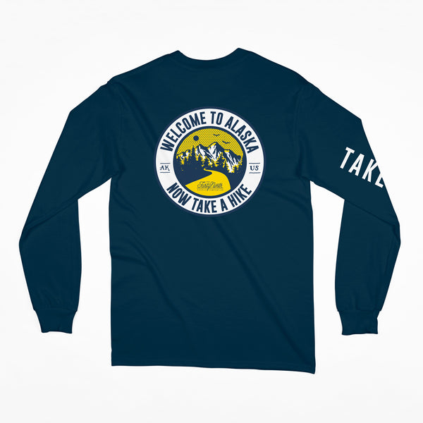 Take a Hike Long Sleeve Navy T-Shirt