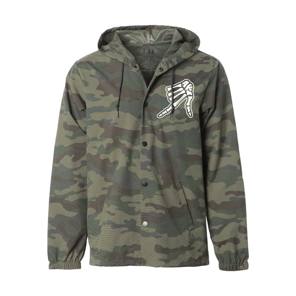 49th For Life Camo Hooded Coaches Jacket