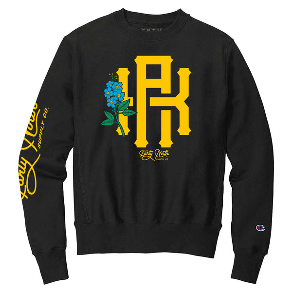 AK Monogram Black Crewneck