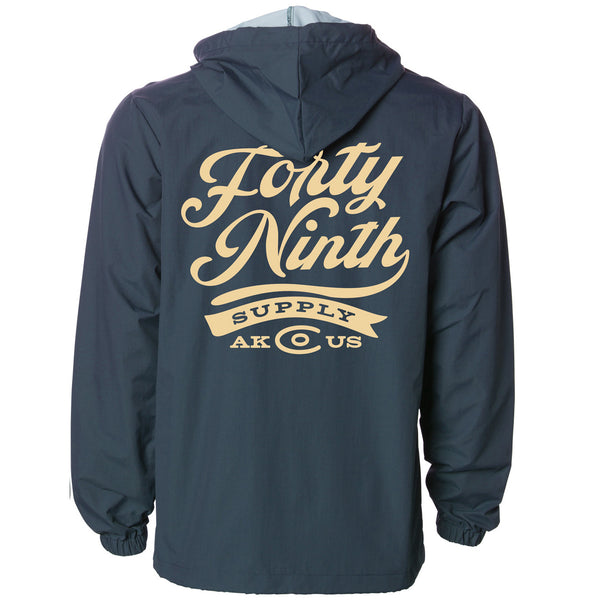 OG Forty Ninth Script Navy Coaches Jacket