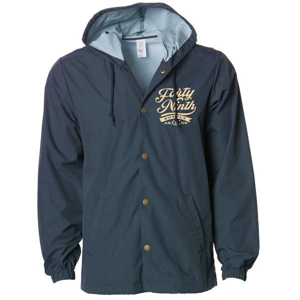 OG Forty Ninth Script Navy Coaches Jacket