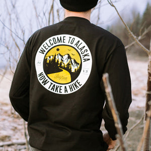 Take A Hike Long Sleeve Black T-Shirt
