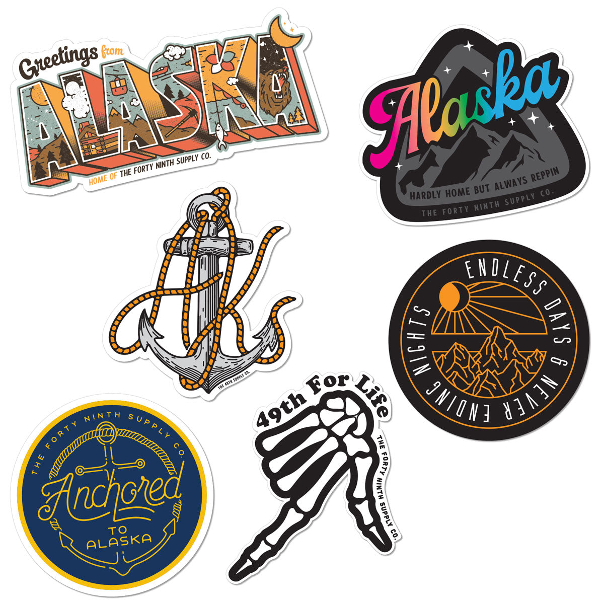 Alaska Cod Sticker Alaska Sticker Pack – The 49th Supply Co.