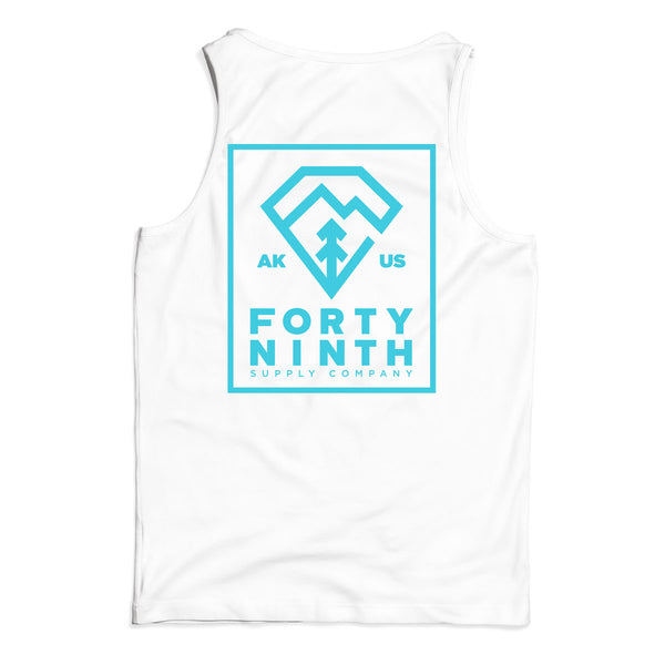 Diamonds & Woods White Tank Top