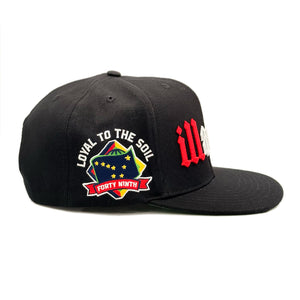 illaska Black Snapback Hat