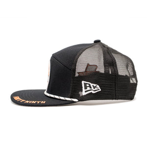 Keepers Of The Reel 7 Panel Black Trucker Hat