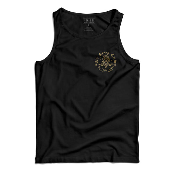 No Sleep Crew Black Tank Top