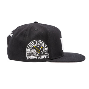 Protect Your Turf AK Monogram Black Snapback Hat