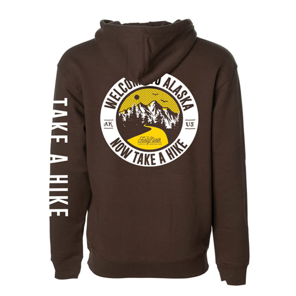 Take A Hike Brown Hoodie