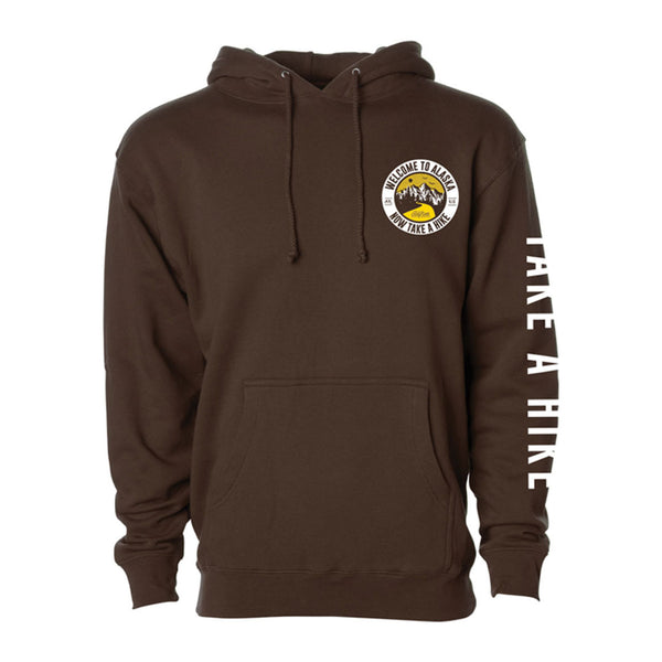 Take A Hike Brown Hoodie