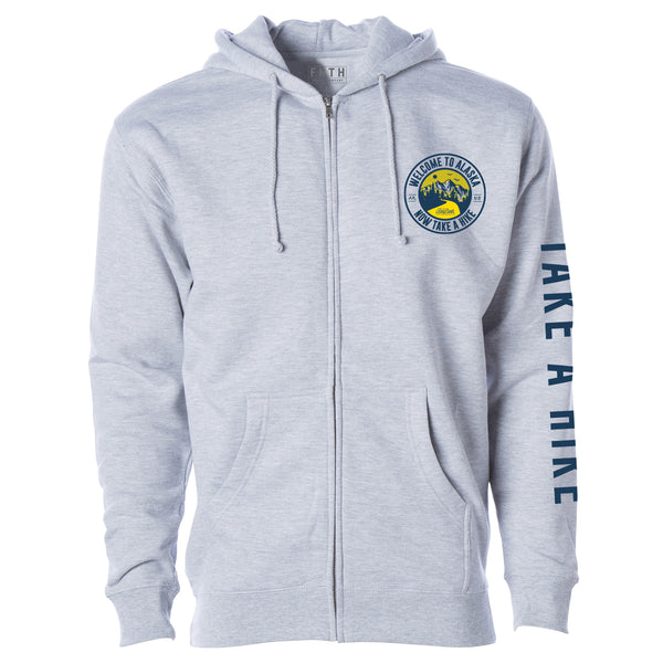 Take A Hike Heather Zip Hoodie