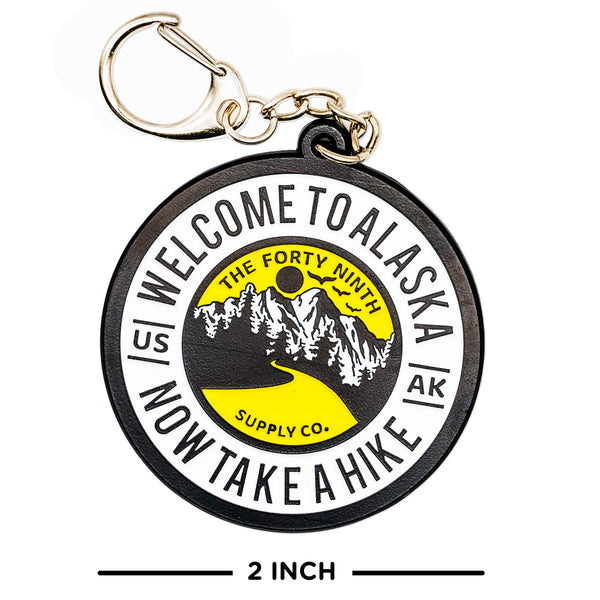 Take A Hike Metal Keychain