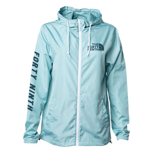 Santa Cruz Dot Hooded Windbreaker Jacket - Grey Heather