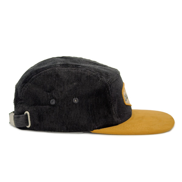 The Outsiders Black Corduroy 5 Panel Camper Hat