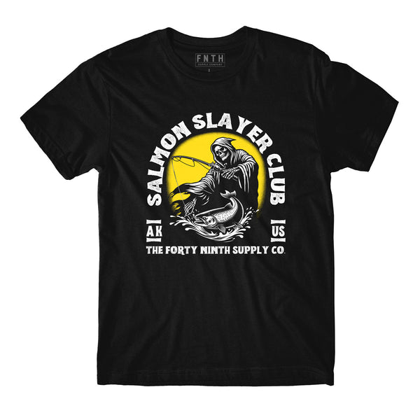 Salmon Slayer Club Black T-Shirt