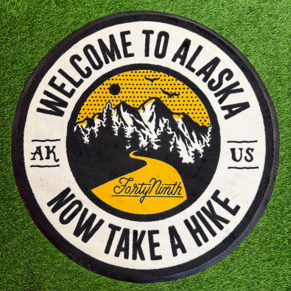 Welcome To Alaska Round Floor Mat