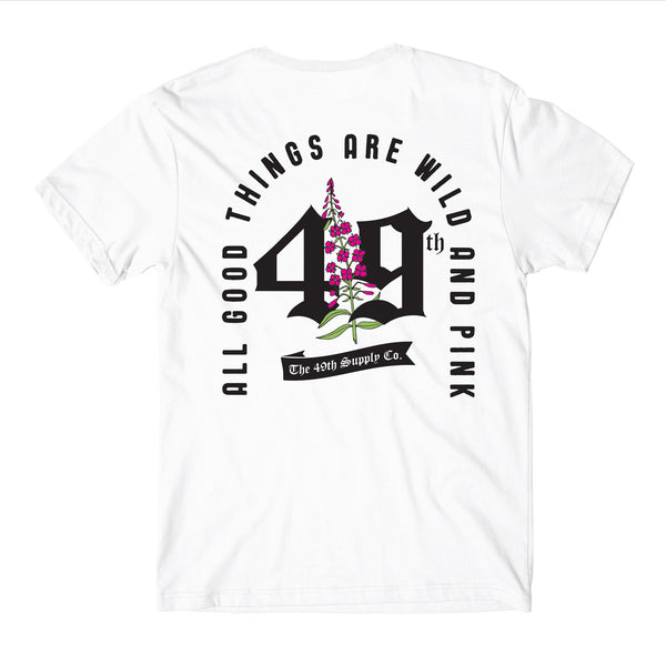 Wild And Pink White T-Shirt