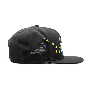 AK State Cluster Black Snapback Hat