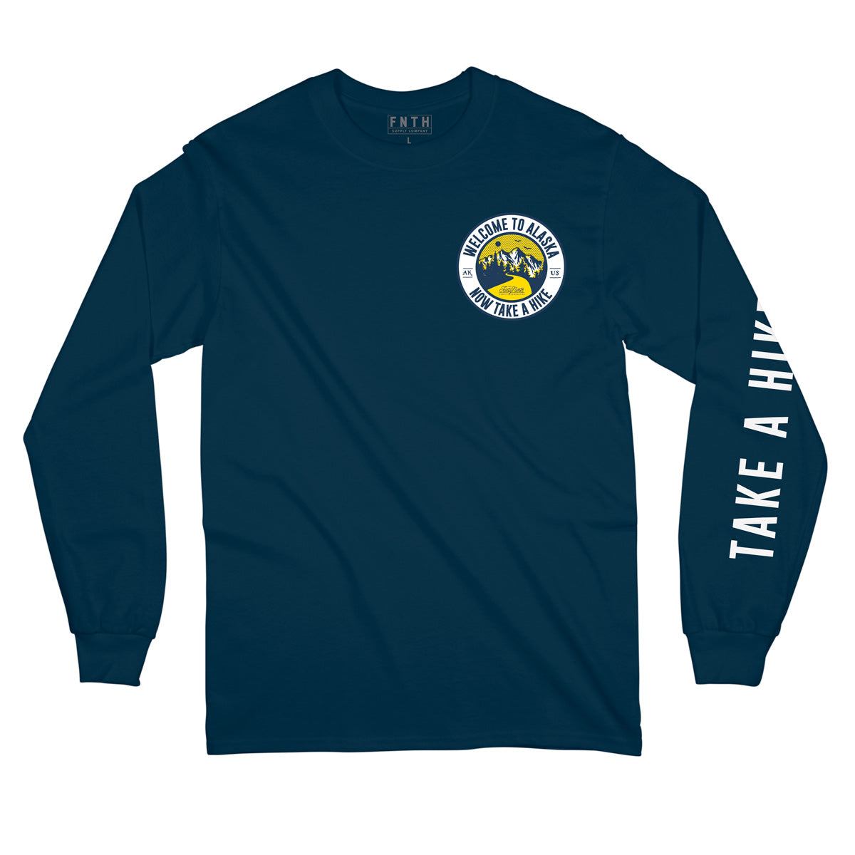 Venture Throw Sleeves Navy Long Sleeve T-Shirt