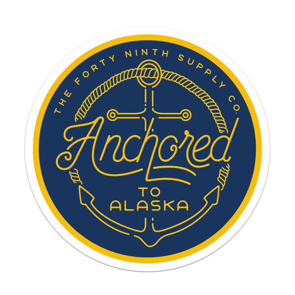 Anchored To Alaska Sticker