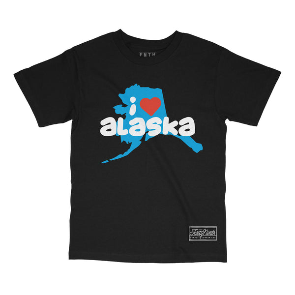 I Love Alaska Black T-Shirt