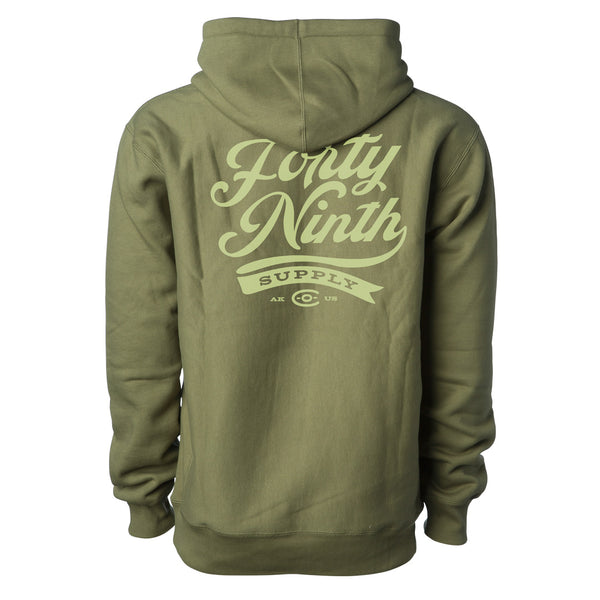The Forty Ninth Script Premium Olive Green Hoodie